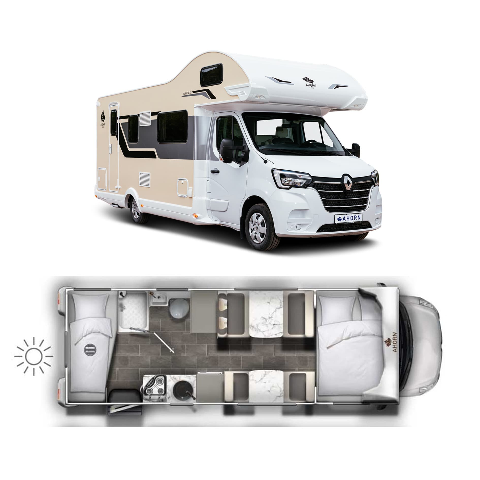 Ahorn Canada AS Wohnmobil für bis zu 7 Personen